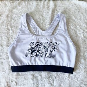 Nike Dri-fit Black & White Snake Print Sports Bra